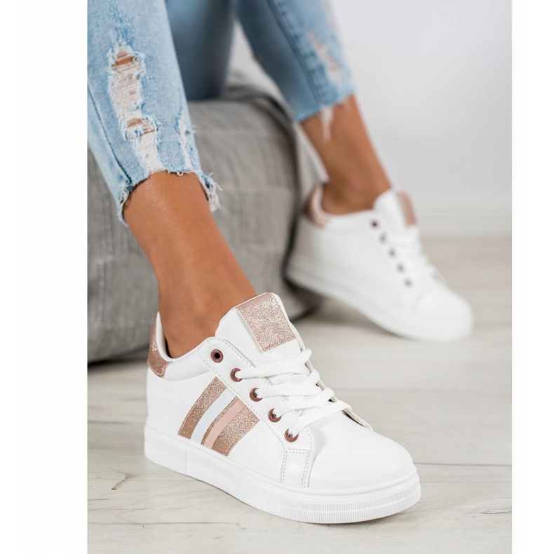 SHELOVET Sportske cipele na klin bijela 1