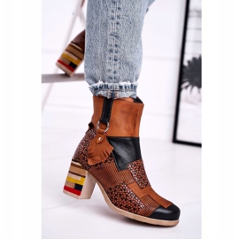 Ženske kožne čizme Maciejka Rude 04635-29 smeđa raznobojna 1