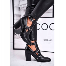 FRSS Ženske čizme s Croco izrezima Crna Aria crno 2