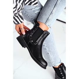 Ženske crne čizme Jodhpur čizme Vidljive crna 2