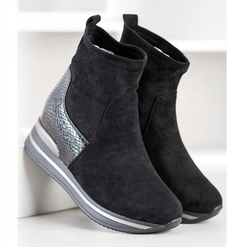 Gogo Čizme na klin crna 2