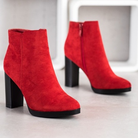 Super Me Modne čizme s visokim potpeticama crvena 1