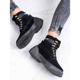 Weide Modne vezane gležnjače crna 2