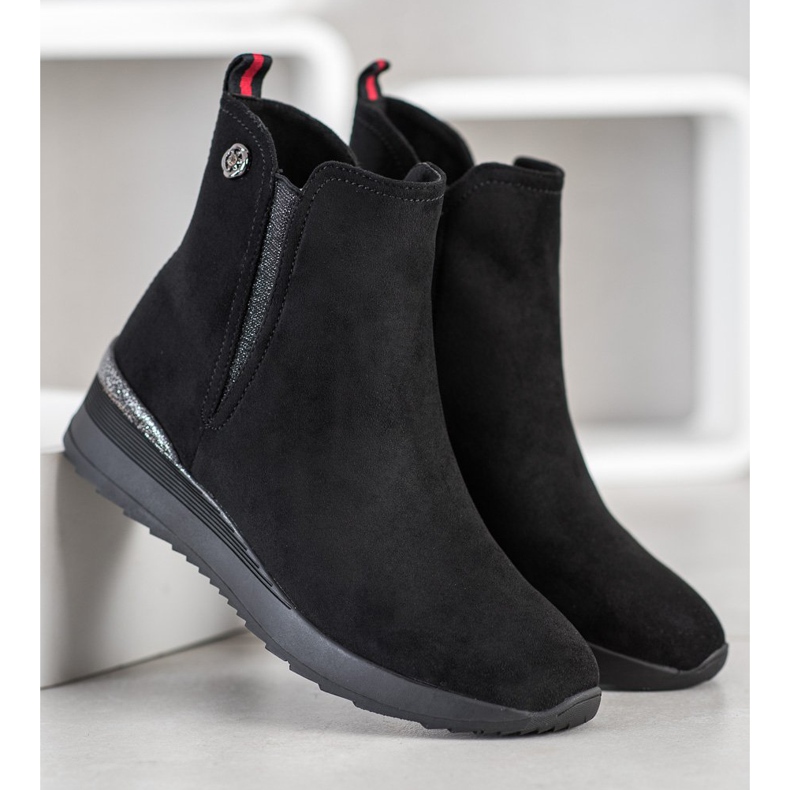 Gogo Tople čizme na klin crno 1