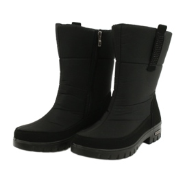 Snježne čizme od svijetlog krzna Progress 20-09 crne crna 2