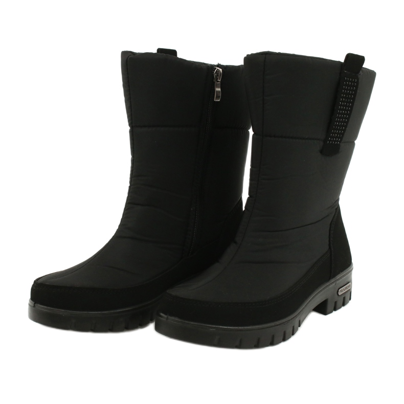 Snježne čizme od svijetlog krzna Progress 20-09 crne crna 2