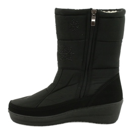 Snježne čizme od svijetlog krzna Progress 20-01 crne crna 1