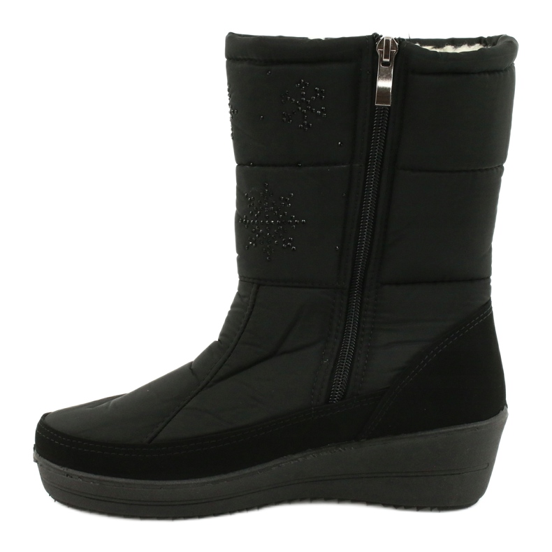 Snježne čizme od svijetlog krzna Progress 20-01 crne crna 1