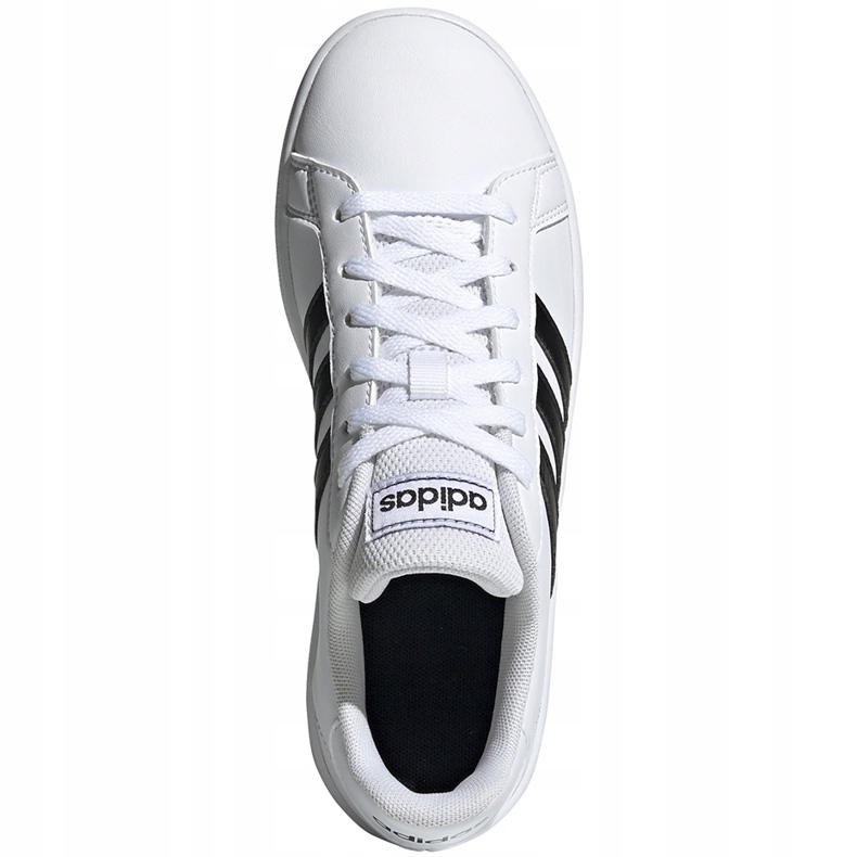 Dječje cipele adidas Grand Court K bijele i crne EF0103 bijela 1