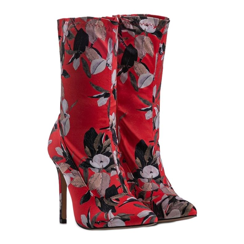 Crvene gležnjače s čarapom Santana crvena 1