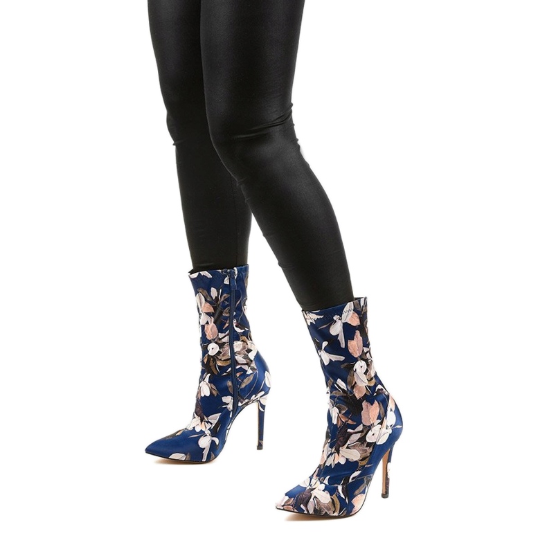 Tamnoplave gležnjače s čarapom Santana tamnoplava višebojan 1