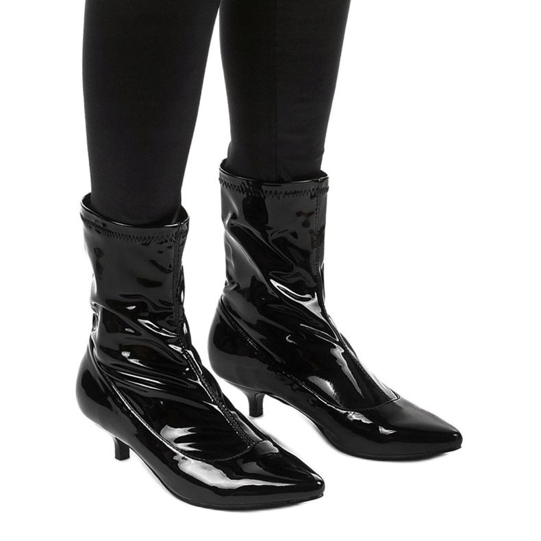 Crne lakirane štikle s Ragemour čarapom crna 1