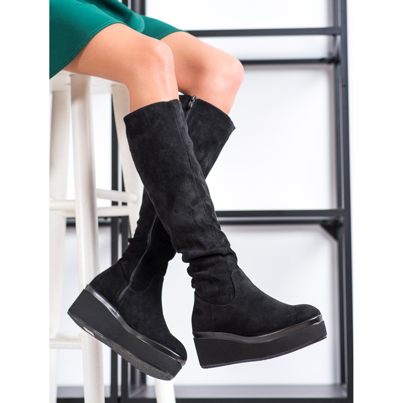 Sergio Leone Čizme na platformi Sergia Leonea crno 1