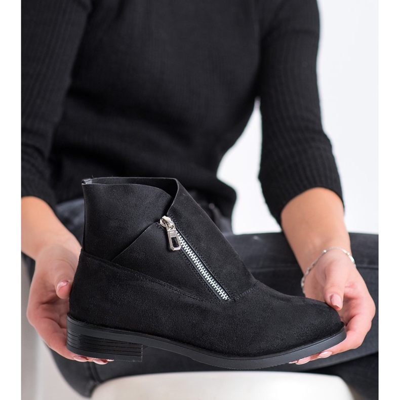 Gogo Modne čizme s patentnim zatvaračem crno 2