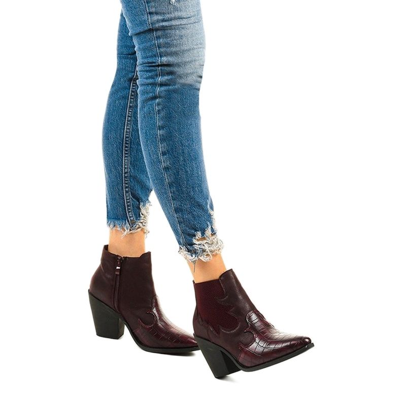 Maroon čizme na mjestu kaubojskih čizama Harriet crvena 1