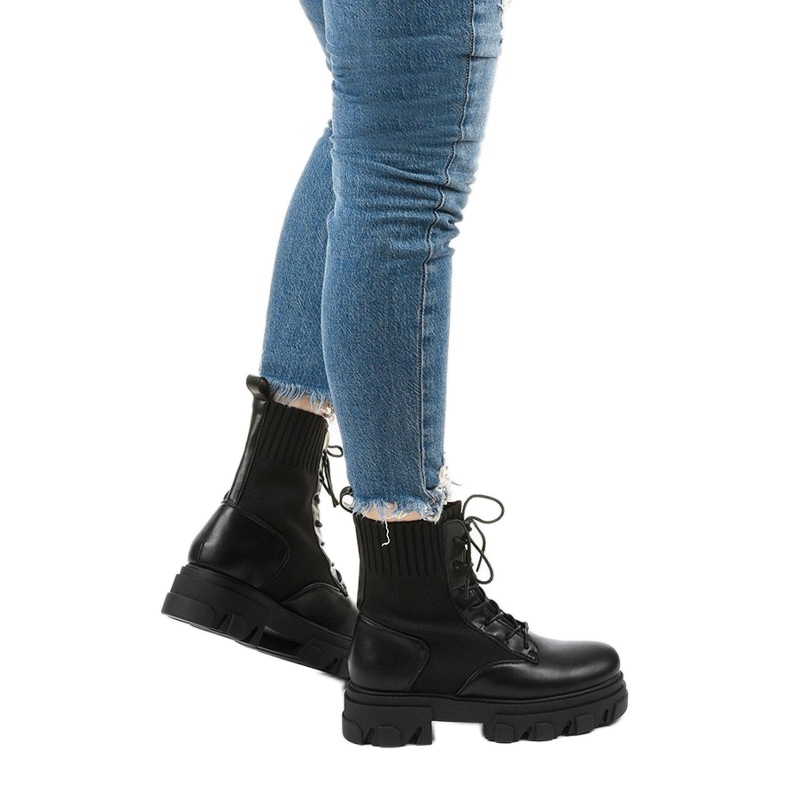 Crne planinarske čizme na platformi Meadowcrest crno 1