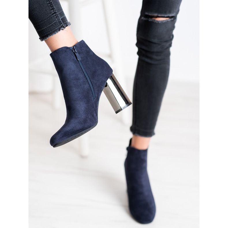 Janessa Čizme sa srebrnom petom mornarsko plava 1