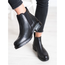 Super Me Crne čizme Jodhpur Snake Print crna 2