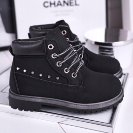 MSMG Dječje crne tople čizme Gonzo s klinovima crna 1