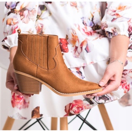 SHELOVET Kaubojke u špicu smeđa 1