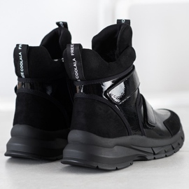 SHELOVET Zimske čizme s čičak trakom crno 2