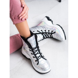 SHELOVET Udobne Holo čizme za snijeg bijela raznobojna 2