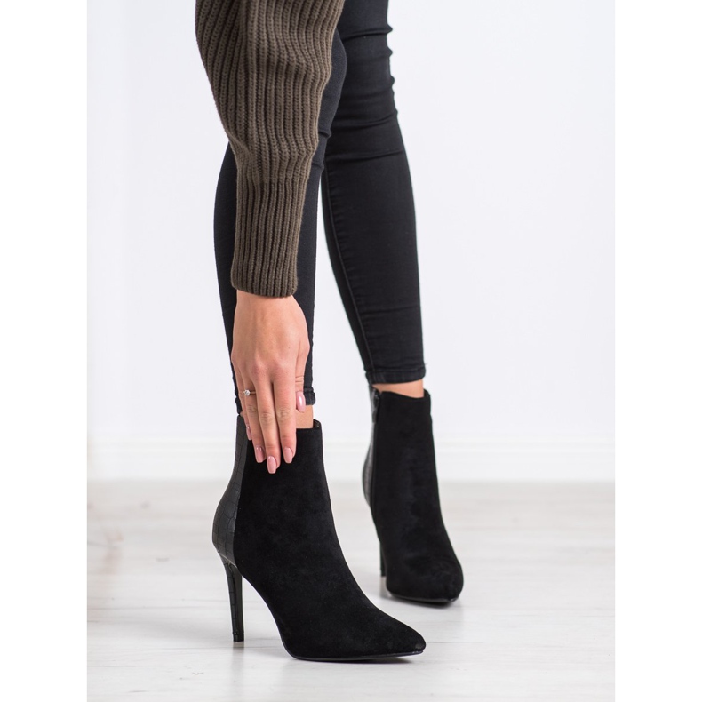 Small Swan Sexy Snake Print s visokim potpeticama crno 1