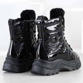 SHELOVET Modne prošivene zamke crna 1