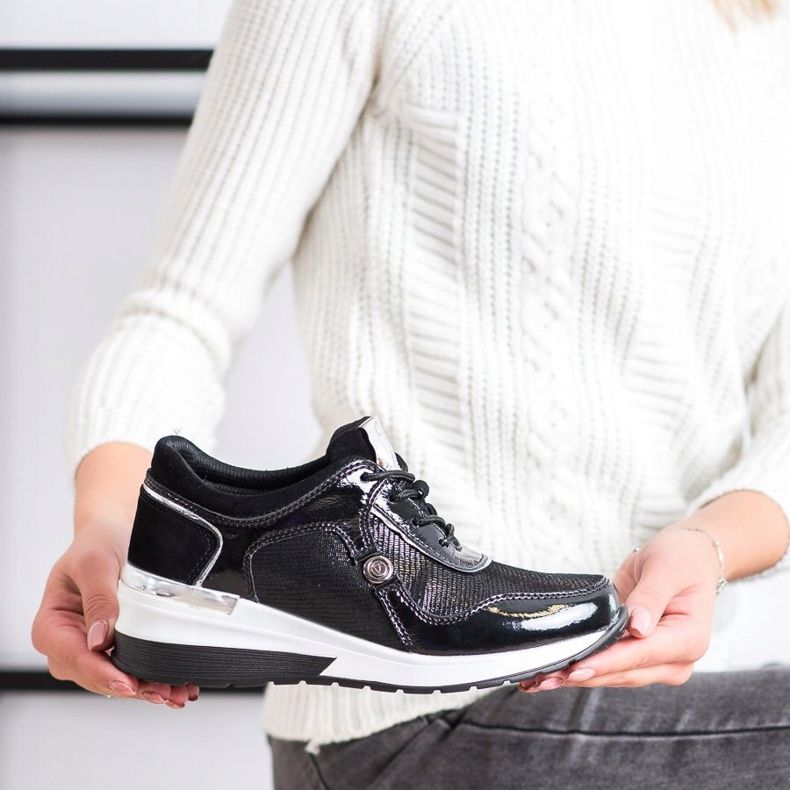 VINCEZA kožne tenisice crno 2