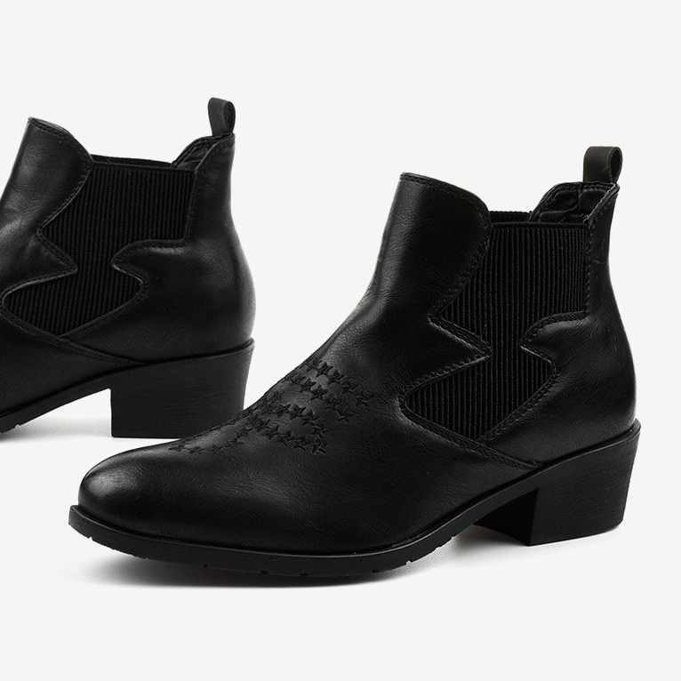 Crne niske kaubojske čizme iz Fancyroota crno 1