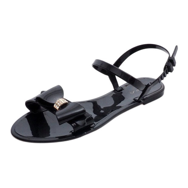 PT7-1 Crne gumene sandale crna 1