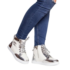 Visoke tenisice R17 bijele bijela srebro 1