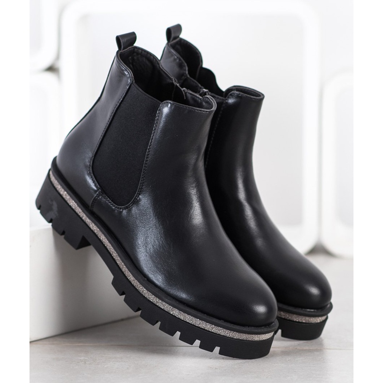 Sixth Sense Čizme na platformi crno 2