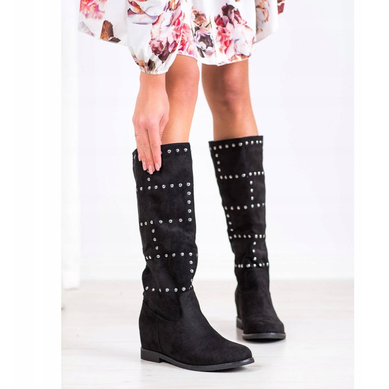 Seastar Klizne čizme na klin crno 1