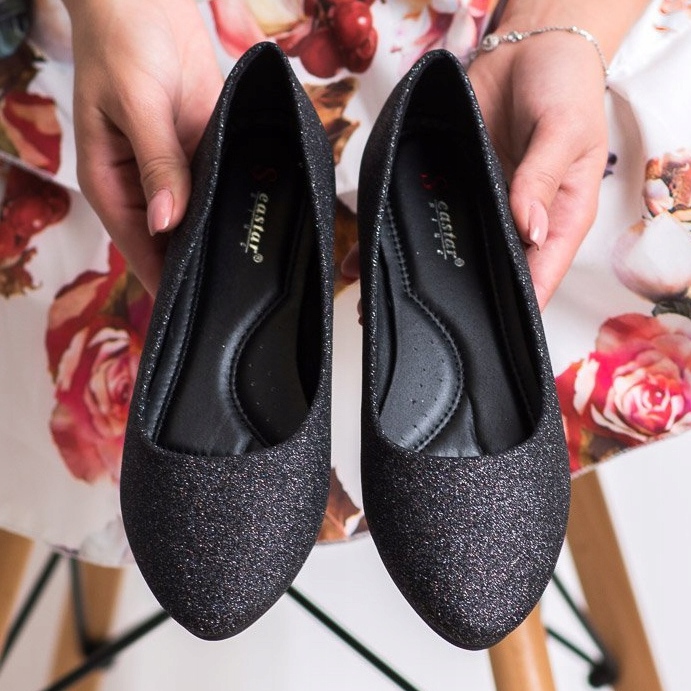 Seastar Sjajne balerine crna srebro 1