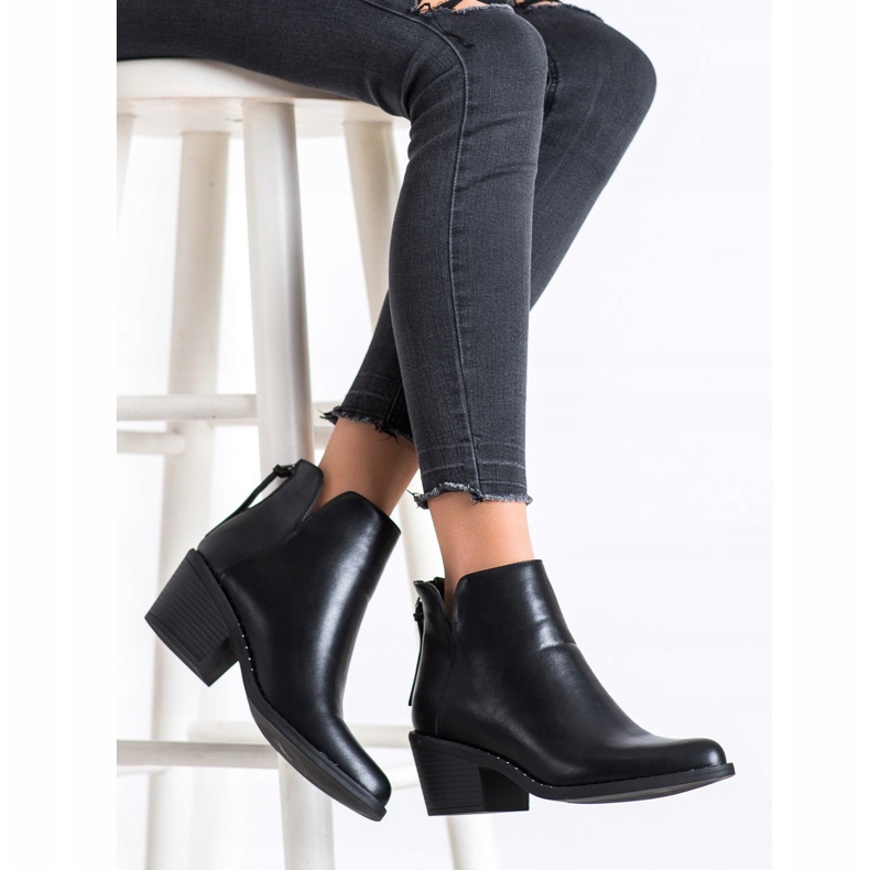 Kayla Udobne čizme od eko kože crna 1