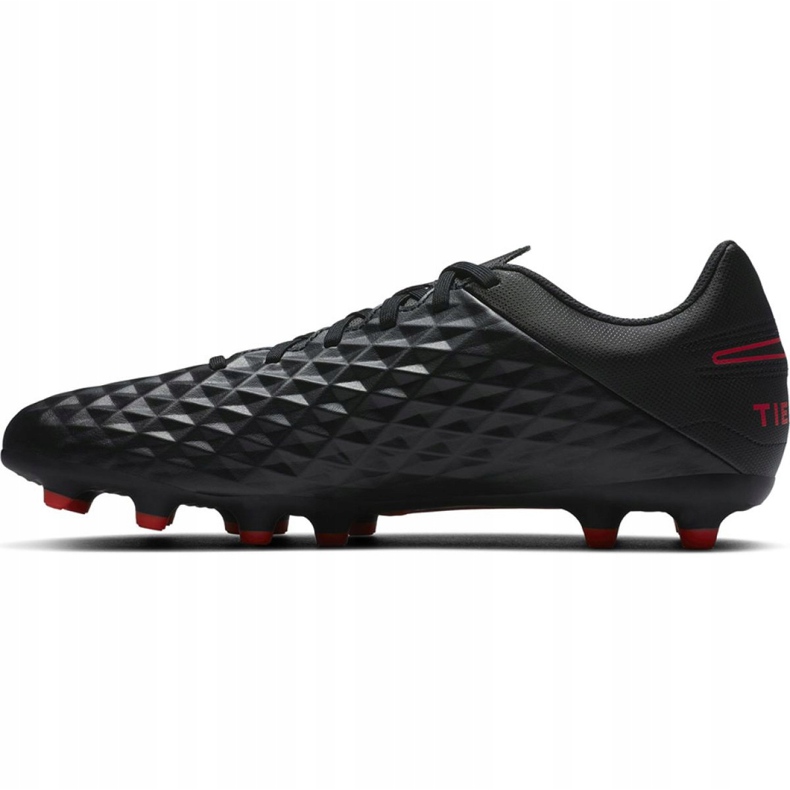 Nike Tiempo Legend 8 Club FG / MG M AT6107 060 nogometne cipele crno, crveno, crno/srebrno crna 2