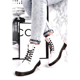 Evento Ženske čizme, lakirane bijele čizme 20bt35-3001 bijela 2