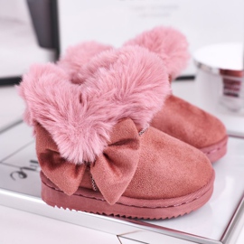FRROCK Dječje čizme za snijeg s krznenom mašnom, ružičasta Vella 1
