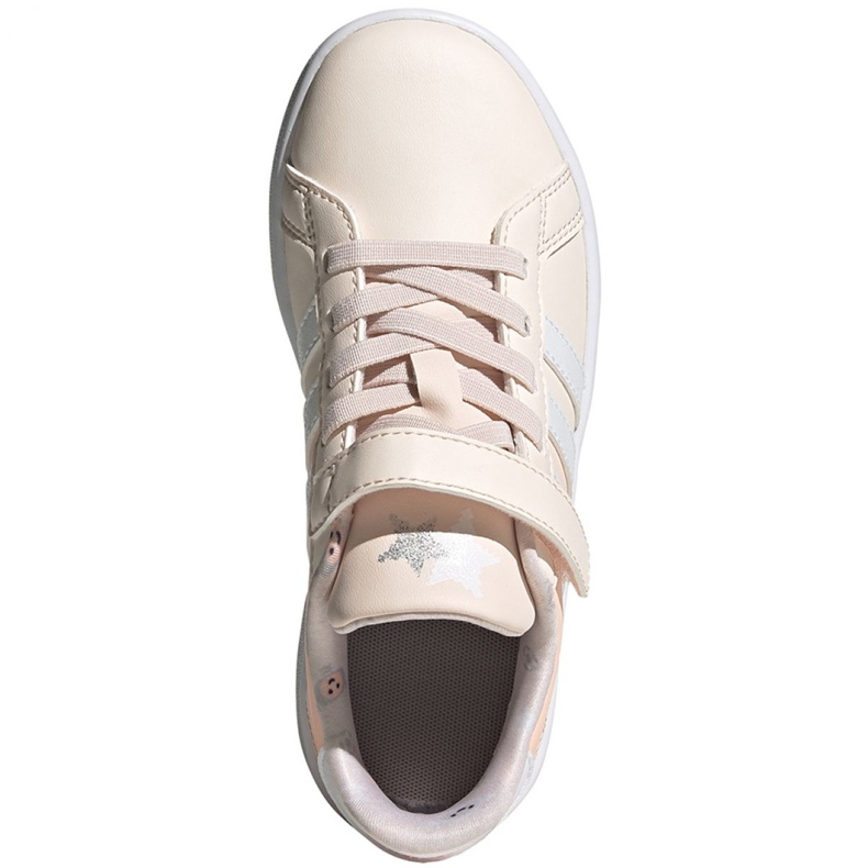 Adidas cipele Grand Court C Jr FW4937 ekru ružičasta 1