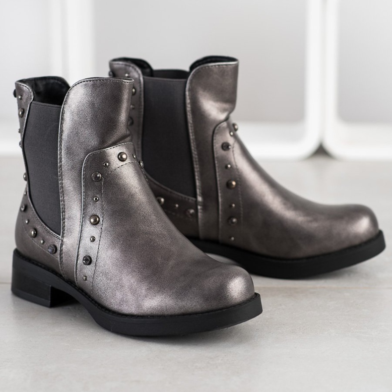 Bestelle Klizanje na čizme s mlaznicama smeđa srebro 1