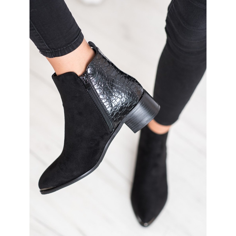 Kayla Elegantne čizme na niskom stupu crna 2