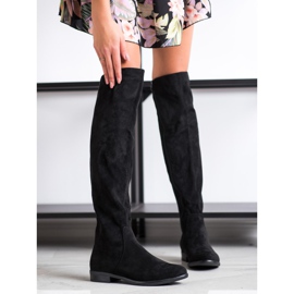 Sergio Leone Čizme s asimetričnim gornjim dijelom crno 1