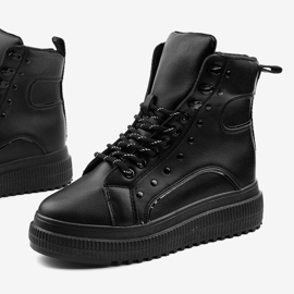 Crne sportske čizme na platformi Aethireisis crno 1