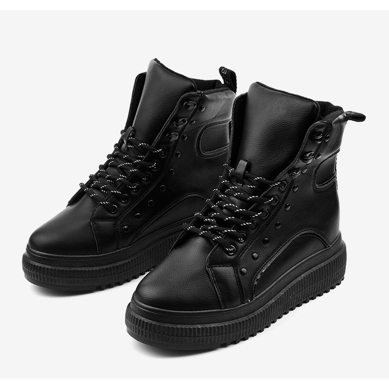 Crne sportske čizme na platformi Aethireisis crno 2