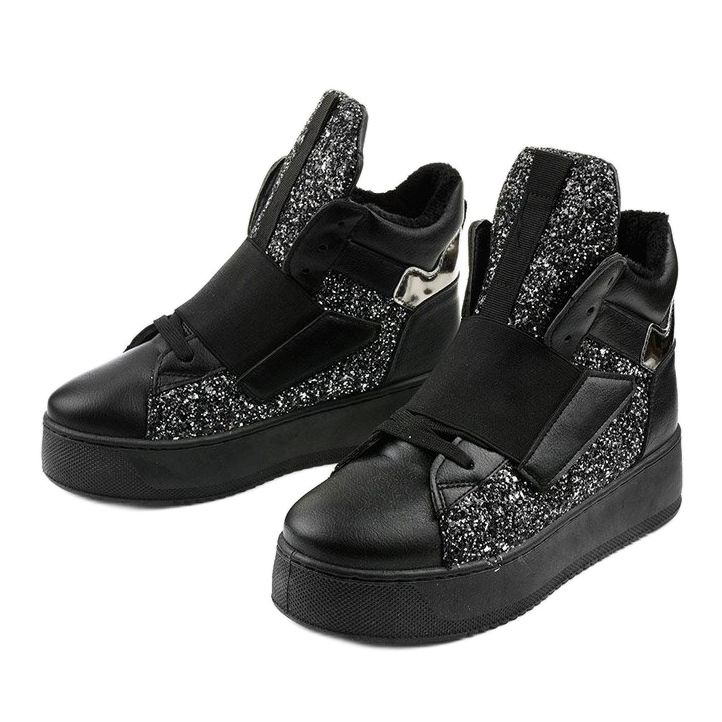 Crne čizme s izolacijom od Hentevara crna srebro 2