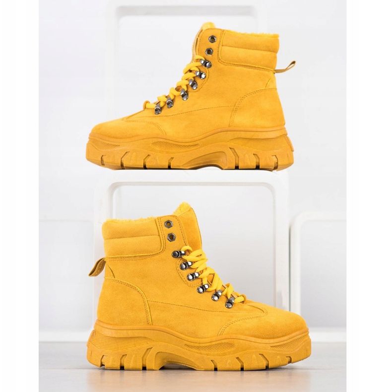 SHELOVET Žute modne zamke žuta boja 1