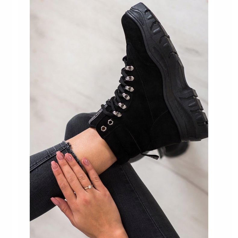 SHELOVET Crne modne zamke crno 2