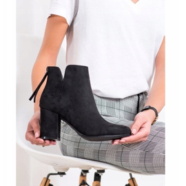 Queentina Modne čizme na postu crna 2