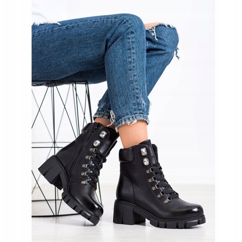 Ideal Shoes Radnici eko kože crno 2